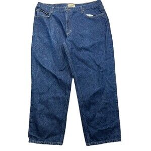 LL Bean Jeans Men’s Relaxed Fit Dark Wash 100% Cotton (Tag 40x29) actual 38X28